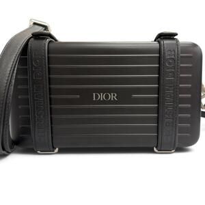 DIOR RIMOWA Dior Homme Rimowa 2DRCA295YWT Personal Aluminum Shoulder Bag Blac...